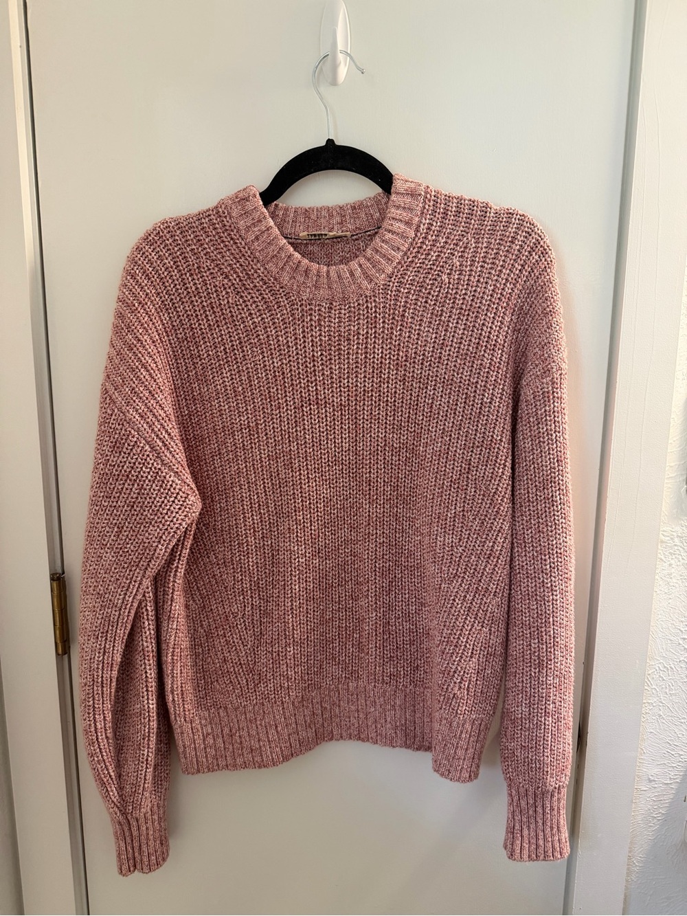 Faherty Blush pink Crewneck Chunky Knit Sweater
